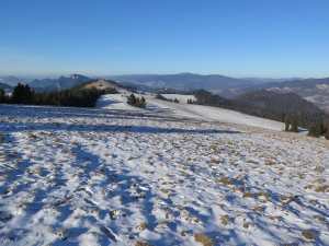 Widok na Wysoki WIerch, Trzy Korony, w oddali Babia Góra