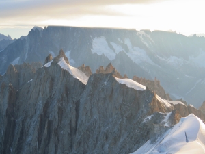 Widok z Aiguille du Midi